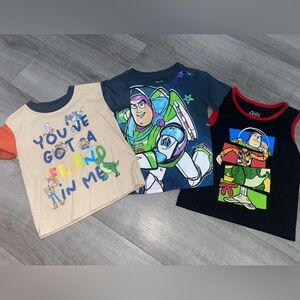 Disney Kids Short Sleeve Tees - Buzz Lightyear and Toy Story Designs